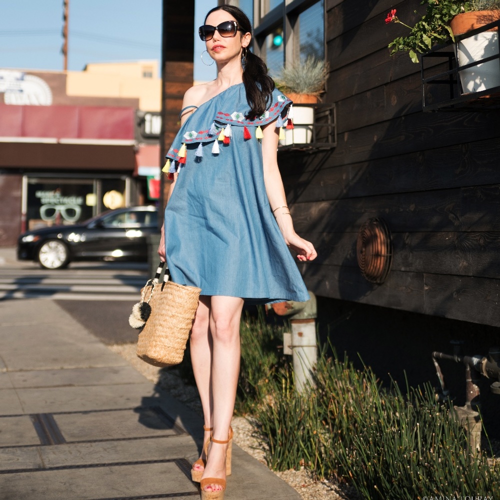 Blue Tasseled Dress